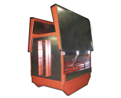 10' Steer Stuffer with confinement package with roof open